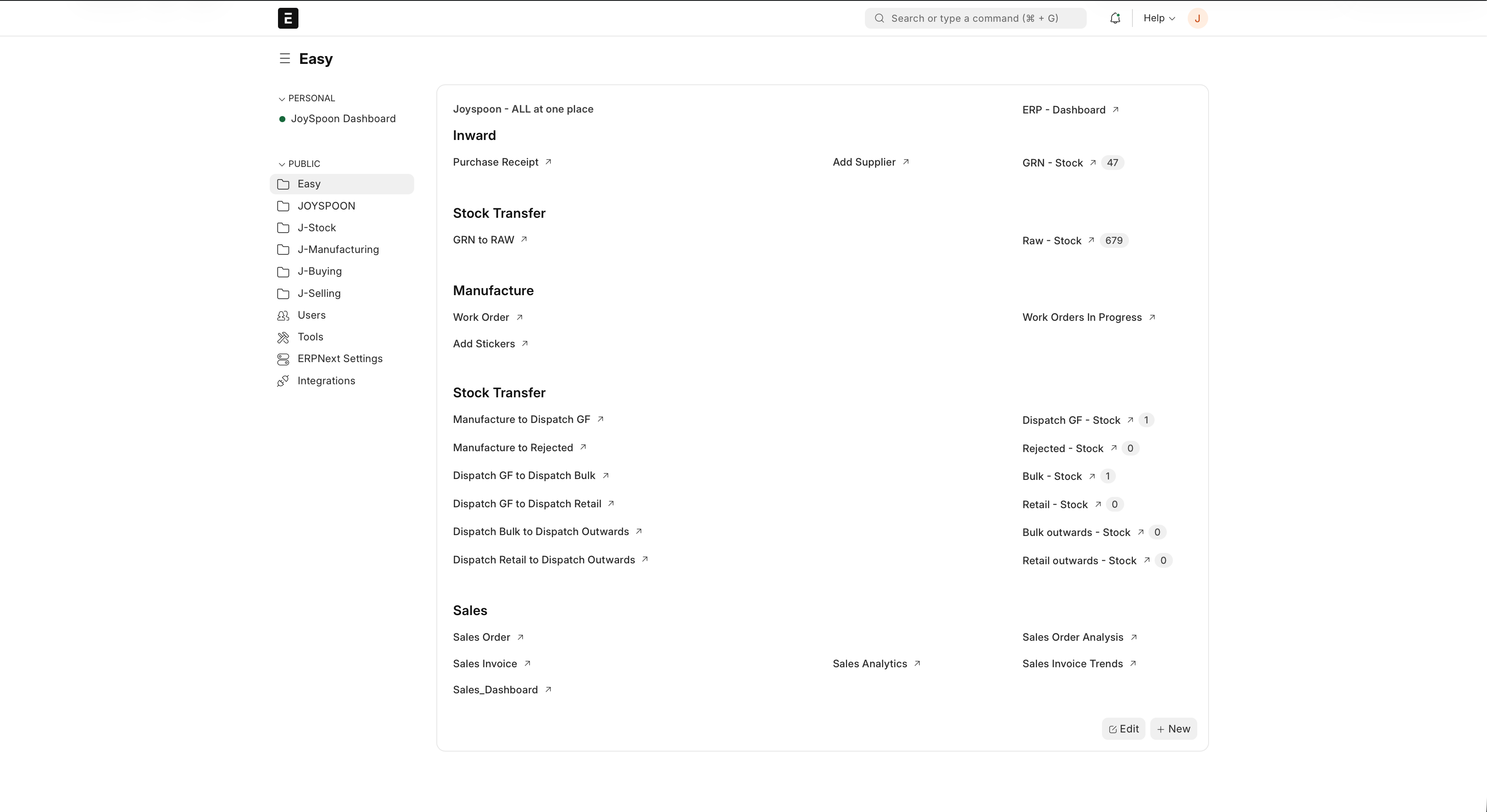 ERP Dashboard 1